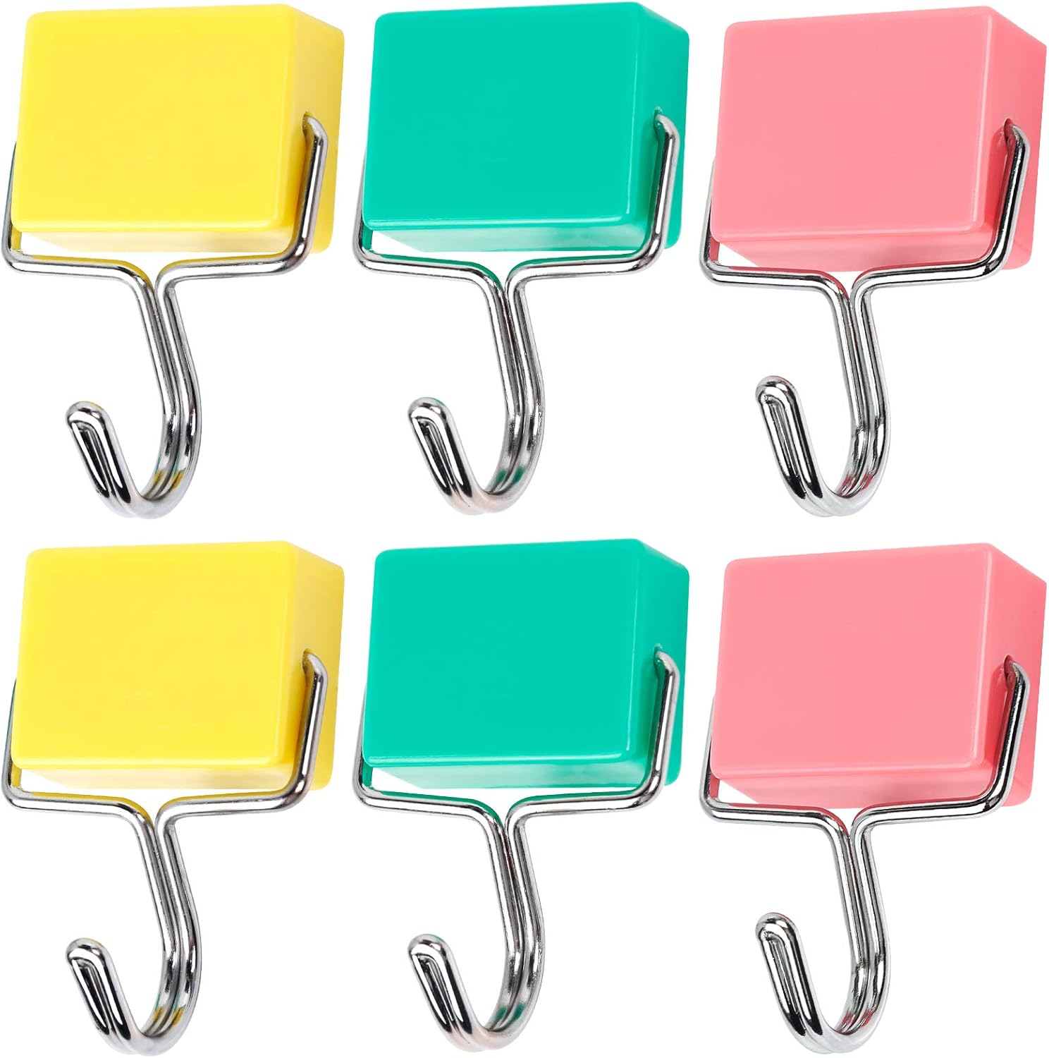 Purture All-Purpose Magnetic Hooks, Super Strong Magnetic Hooks, Colorful Locker Magnets, Powerful Magnet Hooks for Refrigerator, Locker, Home and