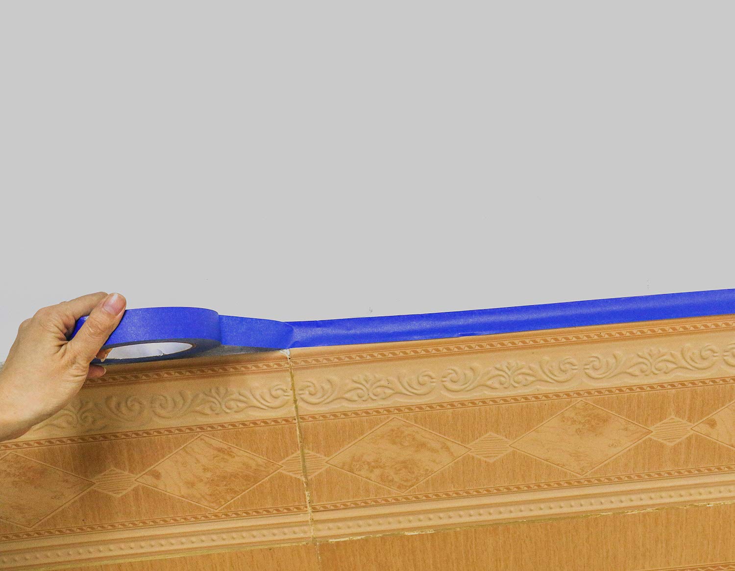 BOMEI PACK 10 cintas azules para pintores, 5.5 mil, 34 pulgadas, 55 años, sin residuos, cinta adhesiva para pintura de pared con líneas afiladas