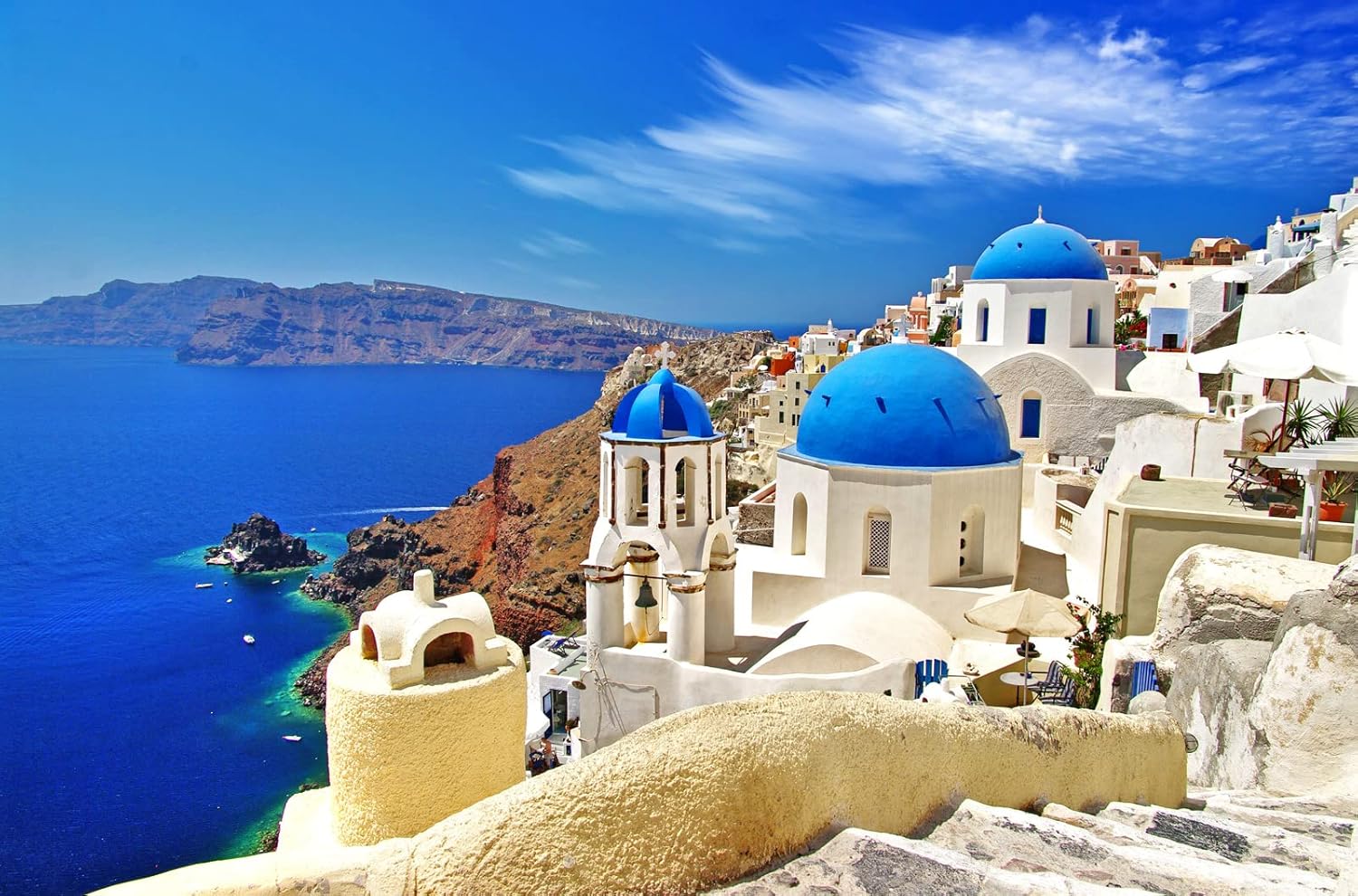 Rompecabezas de 1000 piezas para adultos, rompecabezas de ensueño del mar Egeo, rompecabezas de paisaje de Grecia, Santorini, rompecabezas de escena
