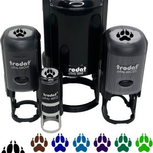 Wolf Coyote – Sello de goma autoentintado con estampado de patas, para sellar tinta, planificadores de manualidades, 1 pulgada mediana, tinta azul Wolf Coyote – Sello de goma autoentintado con estampado de patas, para sellar tinta, planificadores de manualidades, 1 pulgada mediana, tinta azul