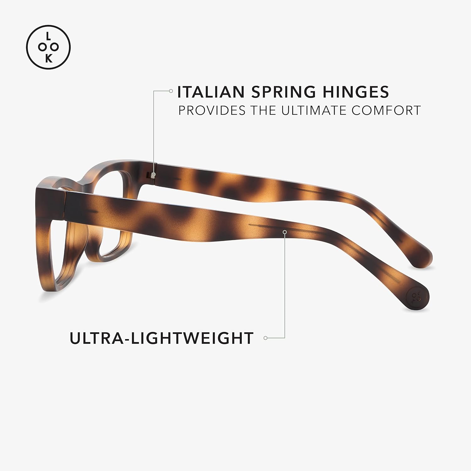 LOOK OPTIC Cosmo Reader – Gafas de lectura unisex con estilo, calidad de prescripción (aumento completo, no progresivos)