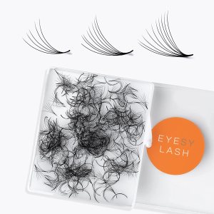 Eyesy Lash 500 abanicos Promade, 5D, 0.07, tamaño 0.433 in, rizo D, extensiones de pestañas postizas con volumen, extensiones de pestañas postizas Eyesy Lash 500 abanicos Promade, 5D, 0.07, tamaño 0.433 in, rizo D, extensiones de pestañas postizas con volumen, extensiones de pestañas postizas