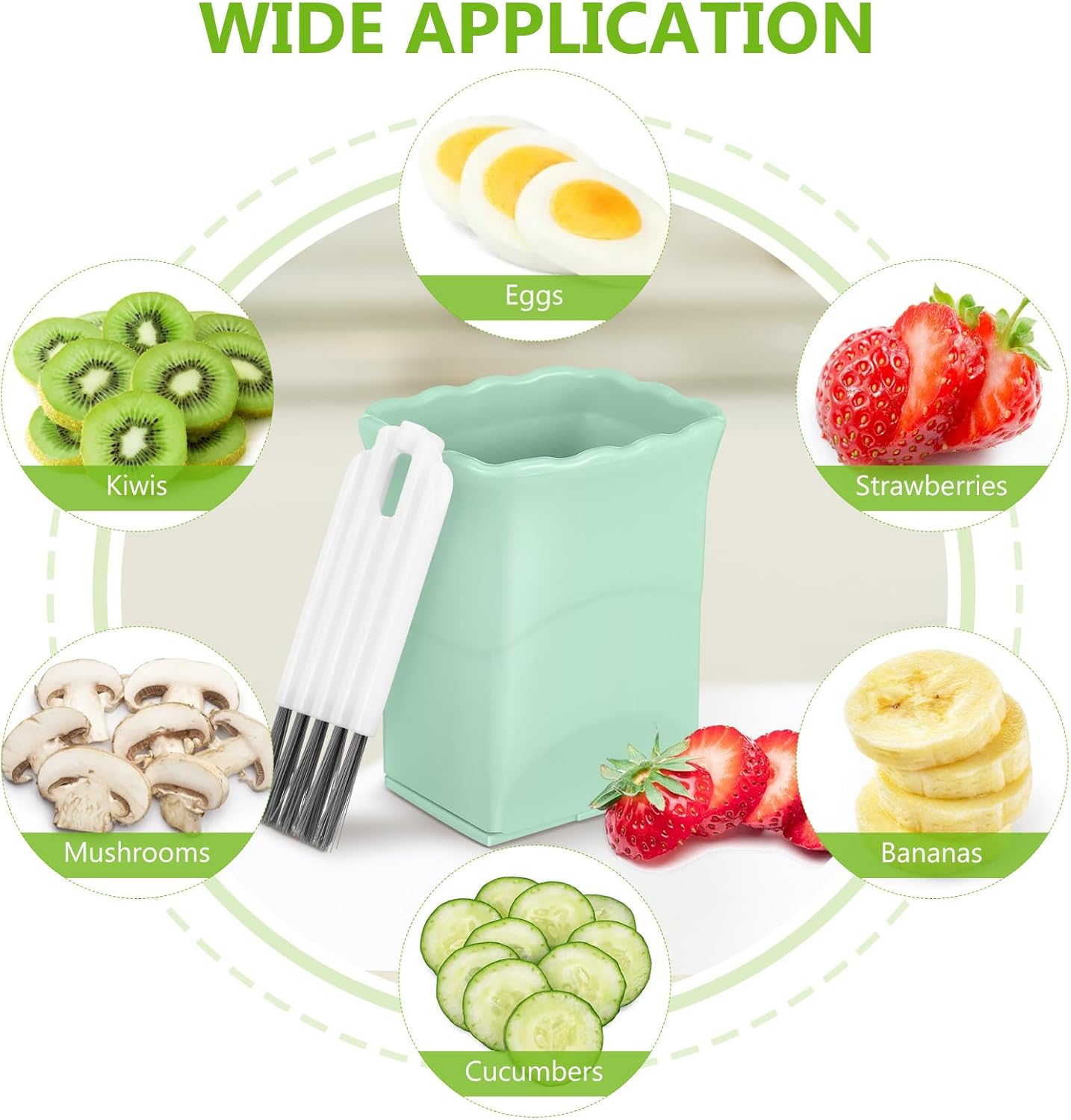 Cortador de huevos y fresas 3 piezas de mano rebanadas de plátano – Cortador de verduras y hongos