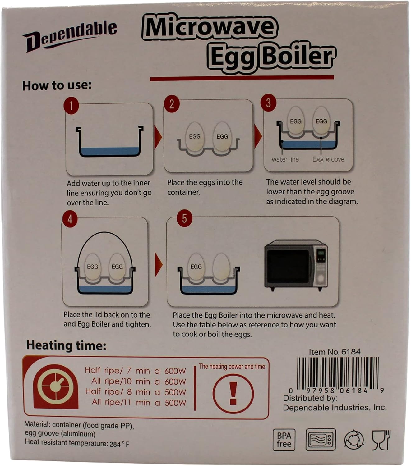 Huevos duros o blandos para microondas, sin BPA, para cocinar hasta 4 huevos en minutos, de grado alimenticio
