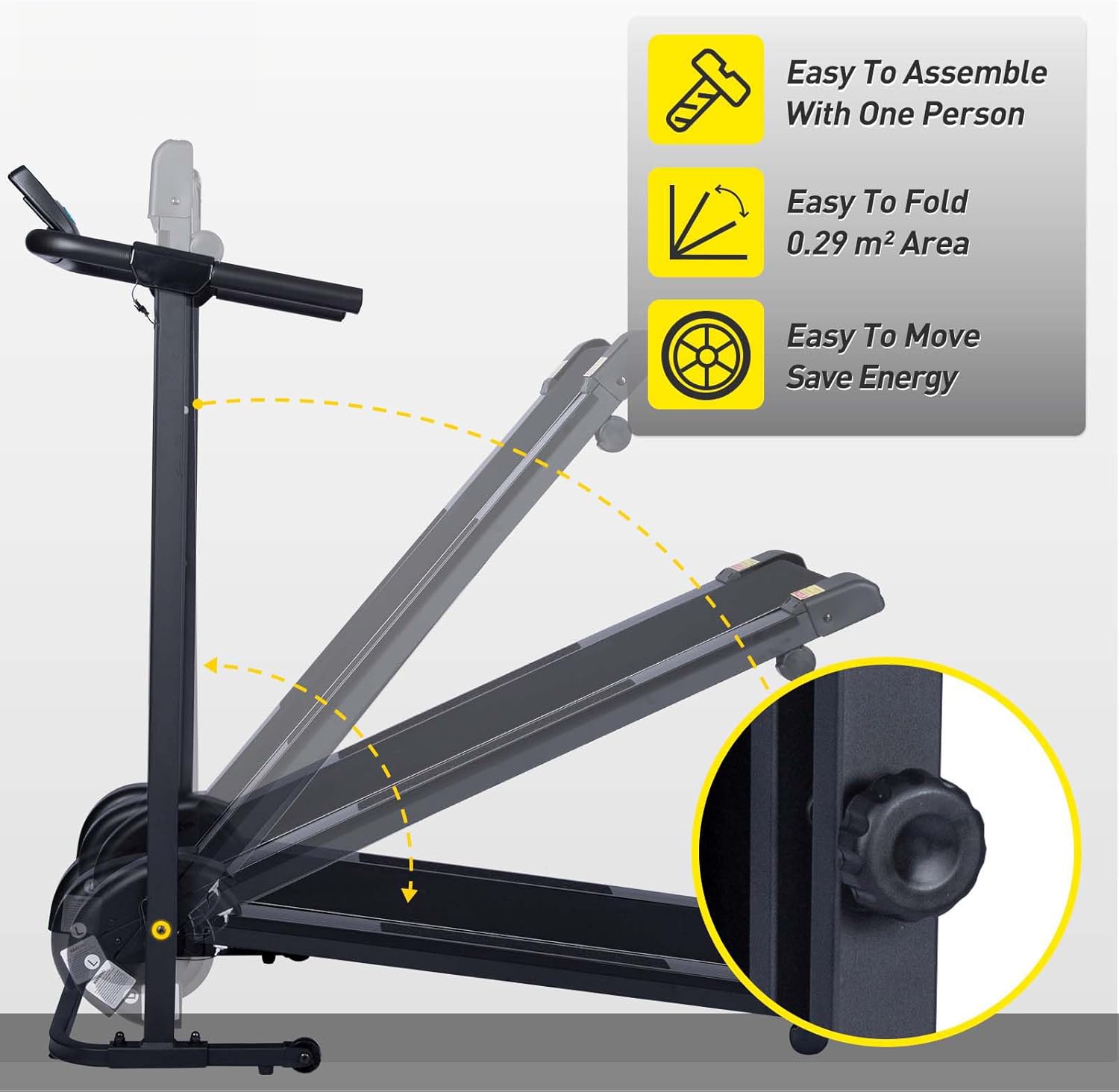 Caminadora manual plegable con inclinación de 10, pequeña cinta de correr no eléctrica, máquina de ejercicios de entrenamiento para apartamento en