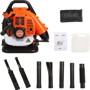 Soplador de hojas de 550CFM, 1 juego de soplador de hojas de alta potencia de 2 tiempos, fuerte fuerza del viento, mochila ABS soplador de nieve Soplador de hojas de 550CFM, 1 juego de soplador de hojas de alta potencia de 2 tiempos, fuerte fuerza del viento, mochila ABS soplador de nieve
