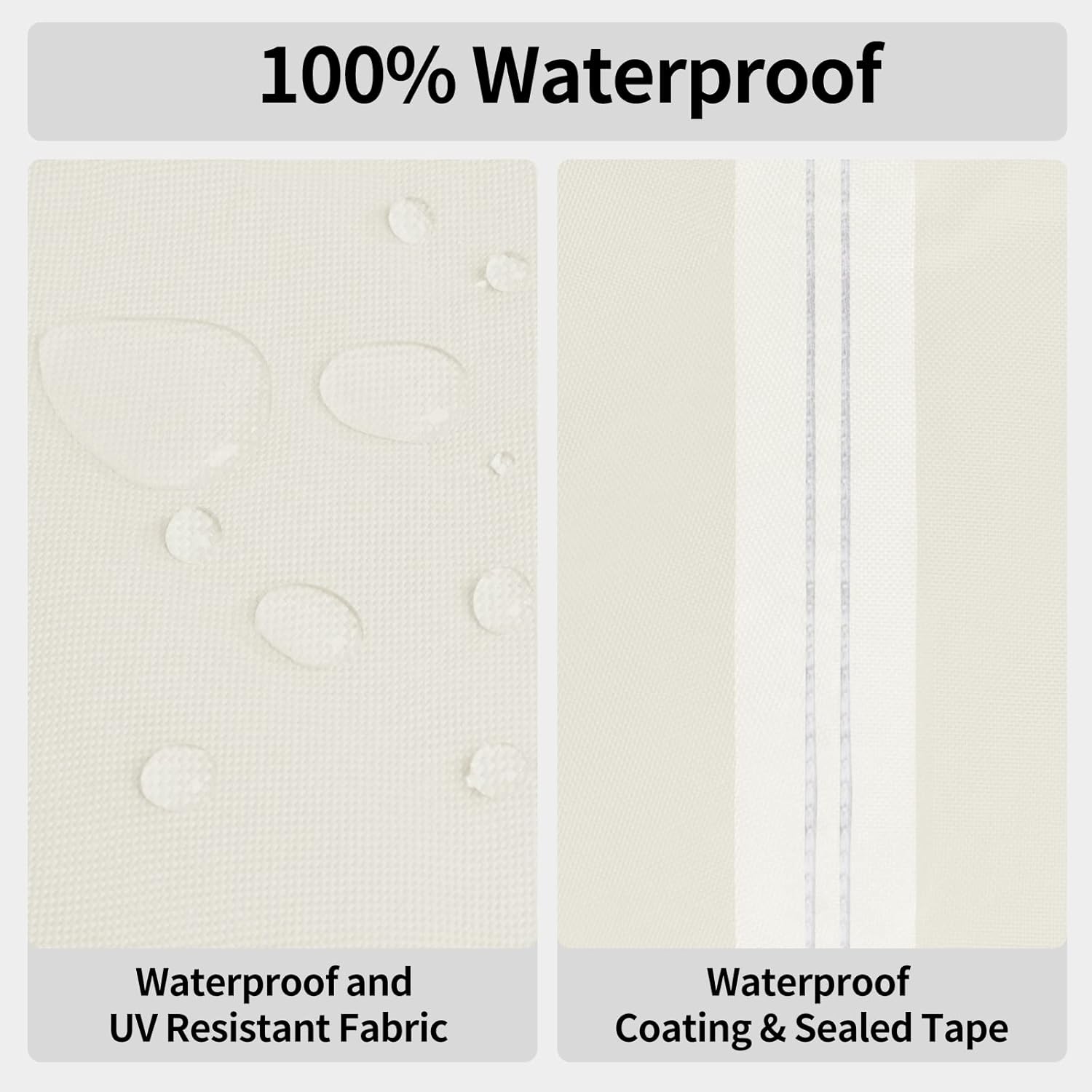 Easy-Going Funda para sofá de patio, resistente a los rayos UV, para sofá para exteriores, bicolor, para patio, banco de 3 plazas, impermeable, con