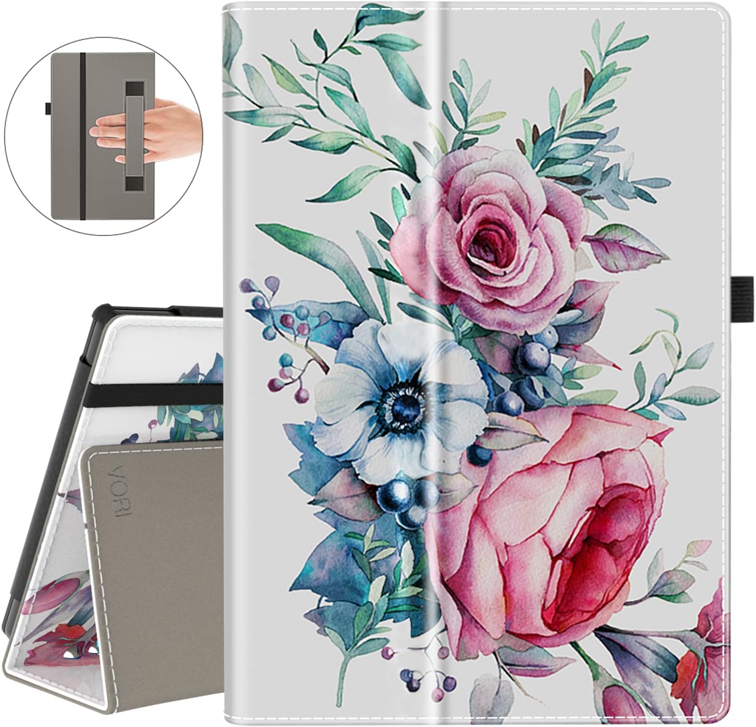 VORI Funda para tableta Tienda Fire HD 10 (11 generación 2021) y Fire HD 10 Plus 2021, funda plegable delgada con función de encendidoapagado
