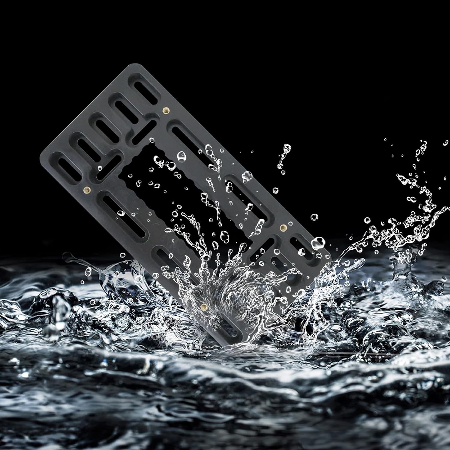 1 soporte para placa de automóvil de 12 x 6 pulgadas, impermeable, antioxidante, adaptador de placa de matrícula para parachoques delantero, marco