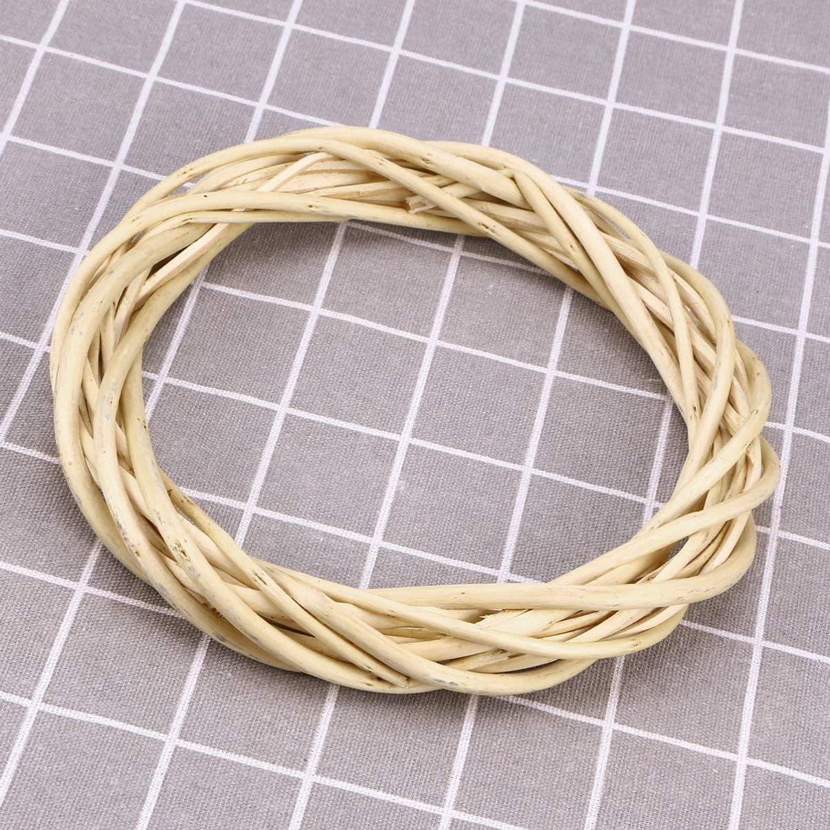 ULTNICE Coronas de vid, ramas de vid, corona de ratán de Navidad, ramita decorativa de madera para decoración de manualidades, decoración de puerta,