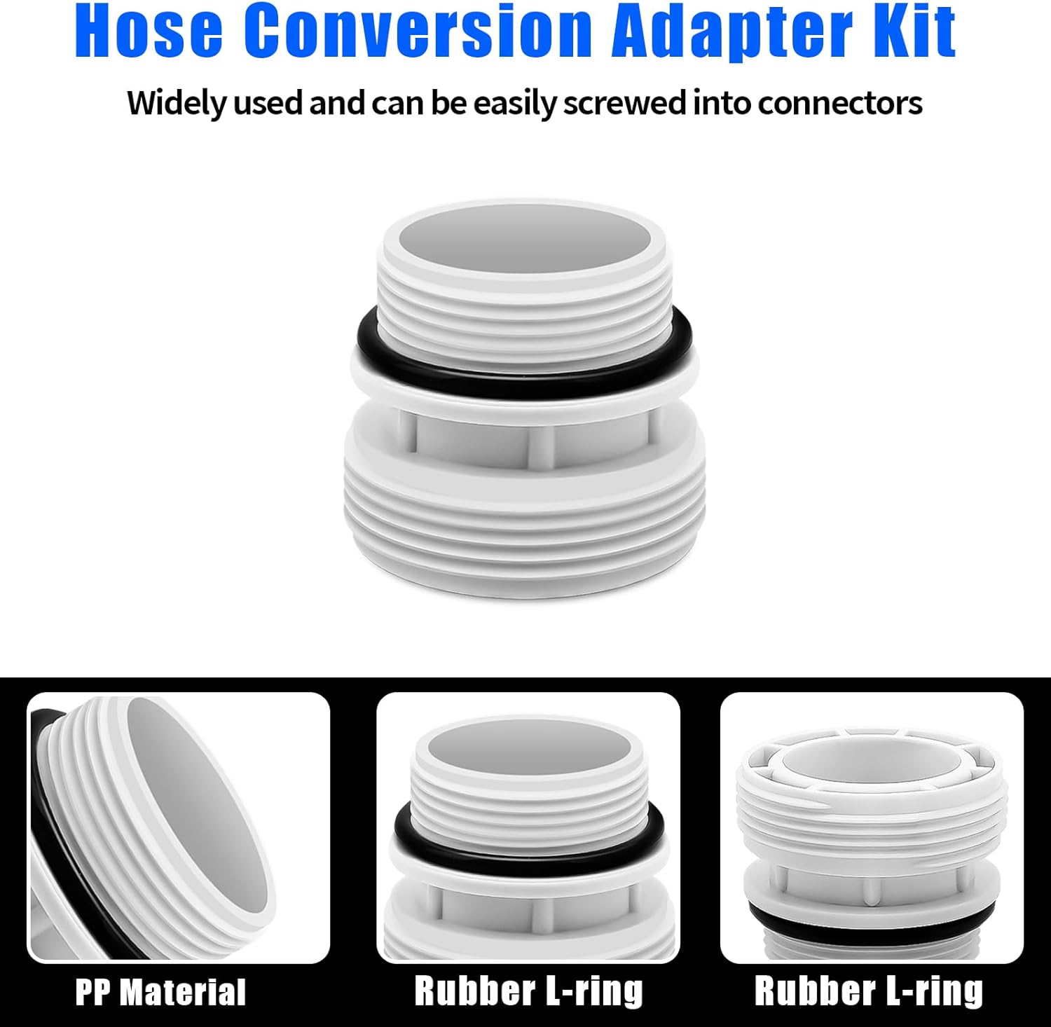 Adaptadores de conversión de manguera de 1.575 in a 1 12 pulgadas 4560 – Kit de conversión de manguera de filtro compatible con Intex Hayward