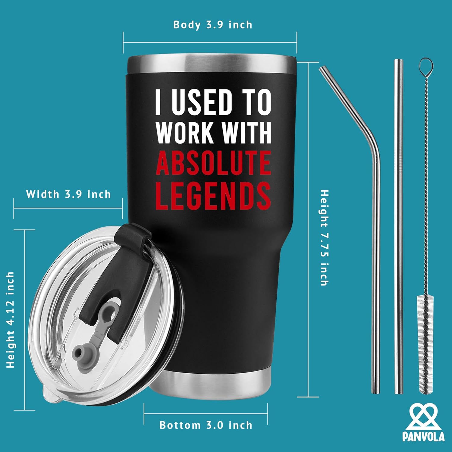 Panvola Vaso aislado al vacío “I Used To Work With Absolute Legend”, regalo de despedida para compañeros de trabajo, regalos de jubilación,