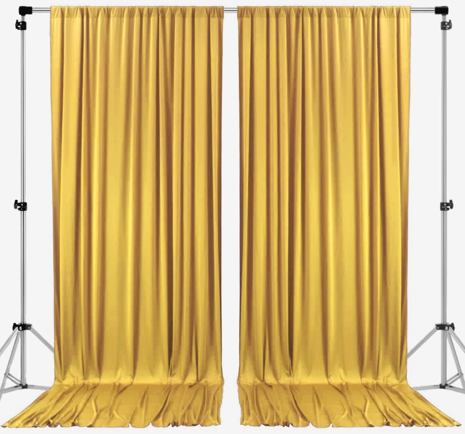 AK TRADING CO. Cortinas para fondo de poliéster negro, de 10 x 10 pies, paneles de cortina con bolsillos para la barra, decoración para ventana,