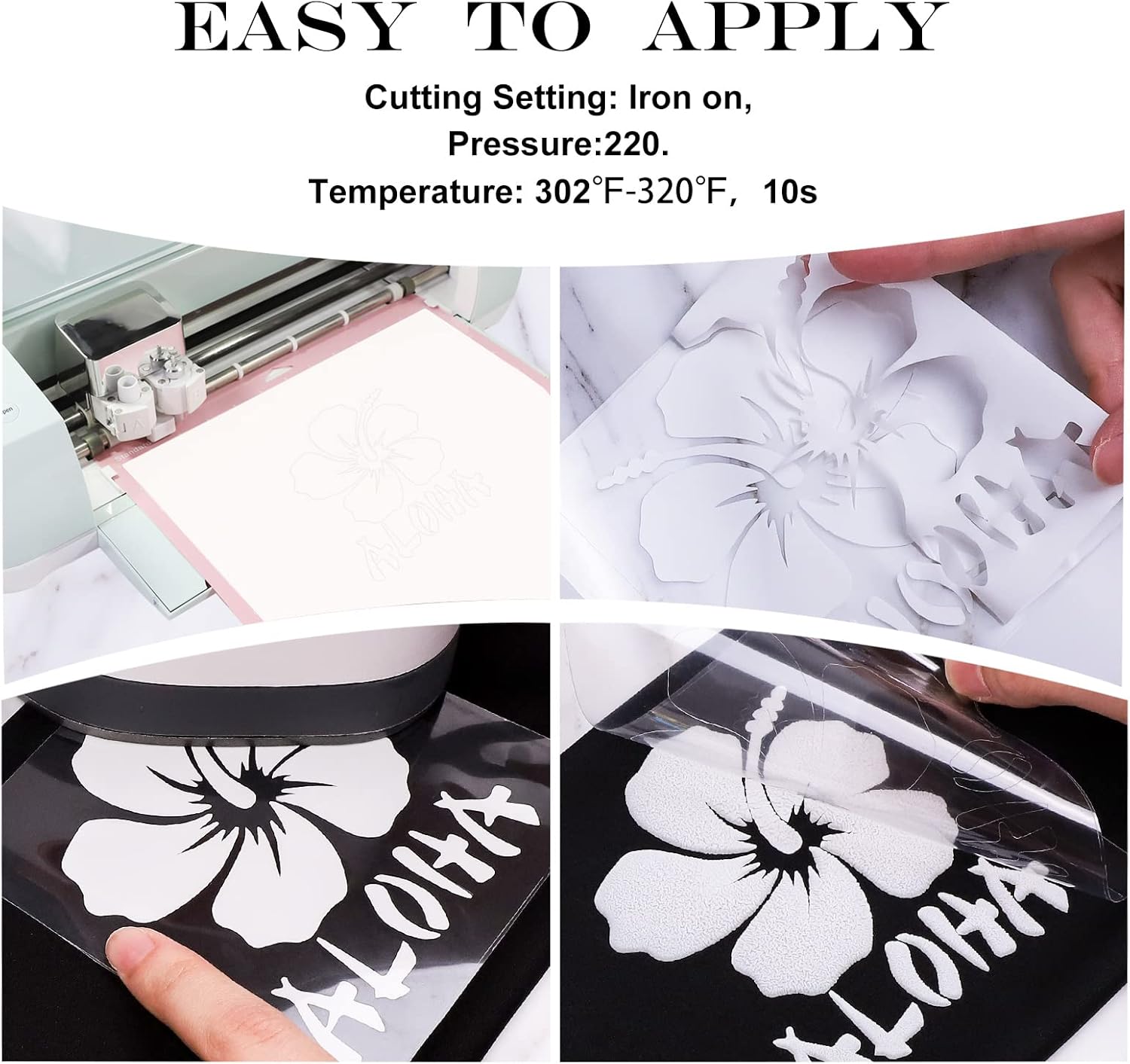 WRAPXPERT Rollos de vinilo de transferencia de calor 3D de 10 x 5 pies, vinilo de transferencia de calor para camisetas, fácil de cortar y