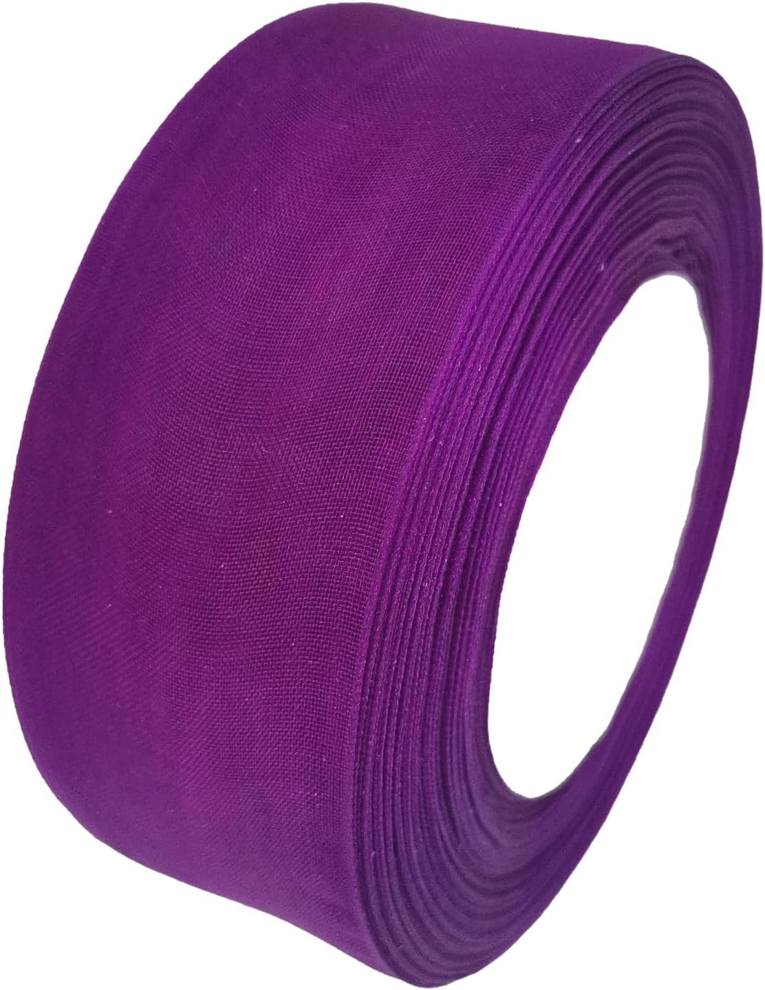 Cinta de organza púrpura para envolver regalos de 1.5 pulgadas x 50 yardas, cinta de gasa transparente para manualidades, lazos para el cabello,