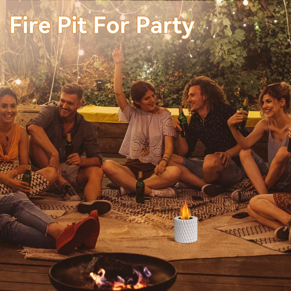 Cuenco para hoguera de mesa, hoguera de larga duración para interiores, chimenea de mesa portátil, mini hoguera con tapa de extinción de incendios,