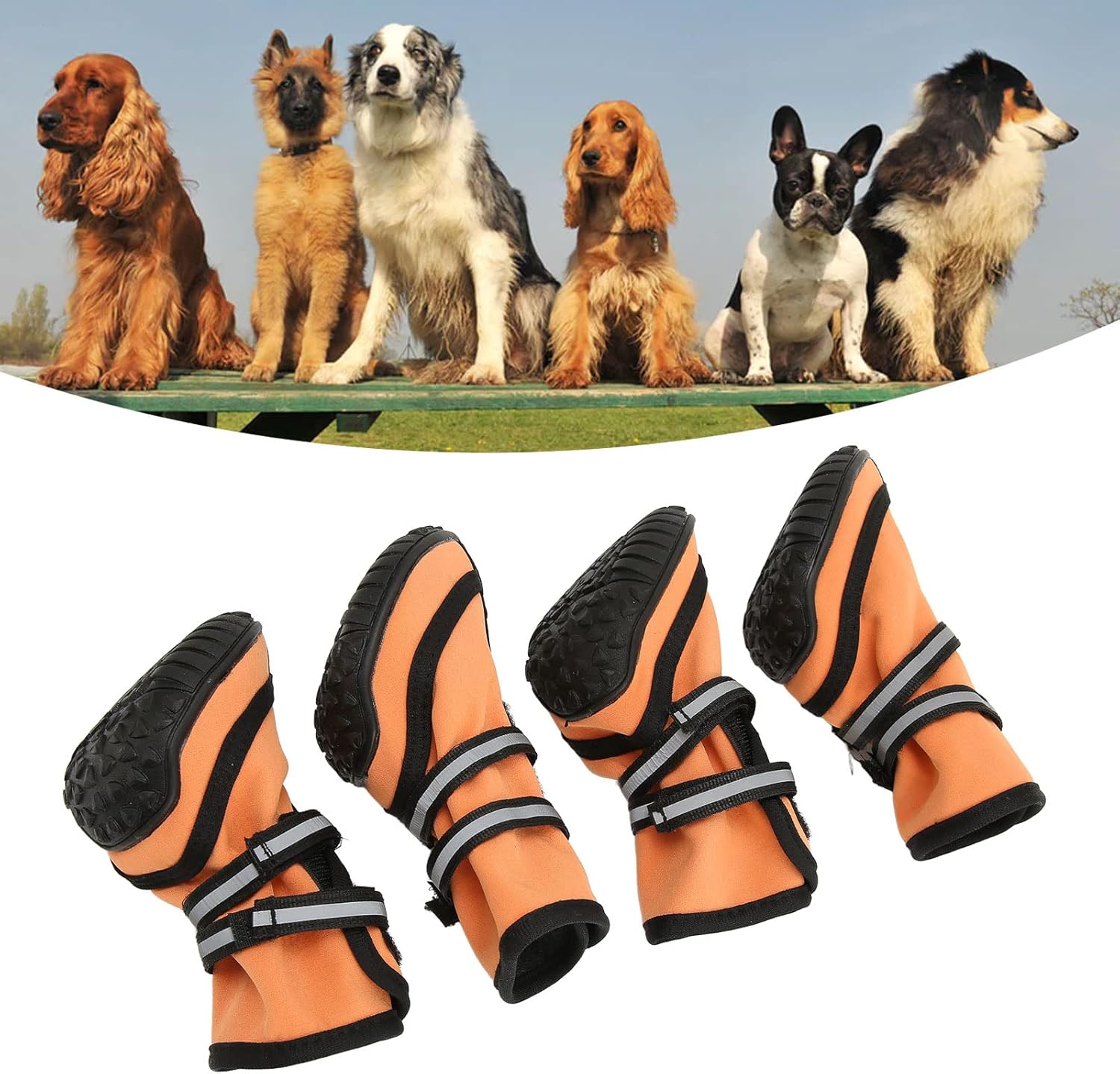 Zapatos de perro Protector de patas, transpirable para evitar resbalones, resistente al desgaste, reflectante, suave, zapatos para perros para