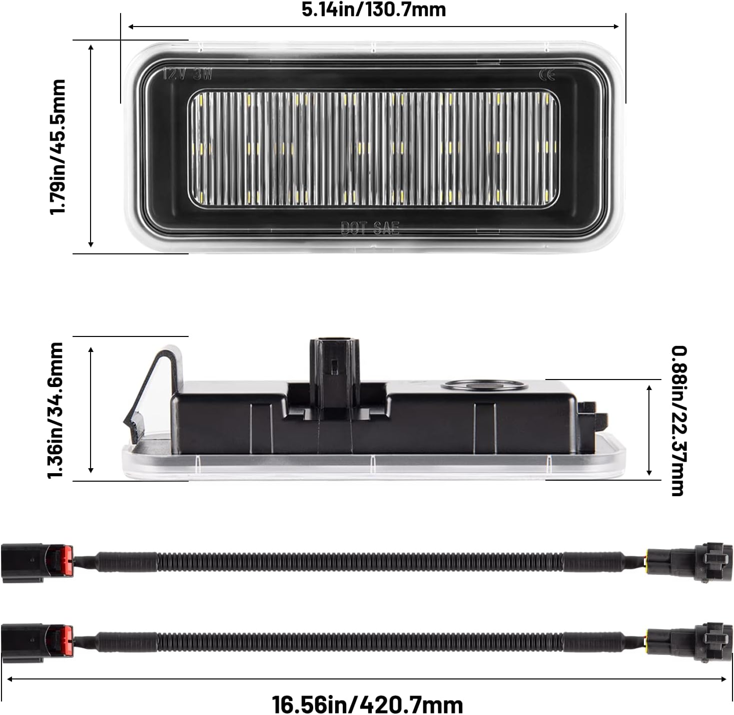 Kit de iluminación LED para caja de auto, 2 unidades, compatible con Toyota Tacoma 2020 2021 2022 2023 Kit de iluminación LED para cama de camión