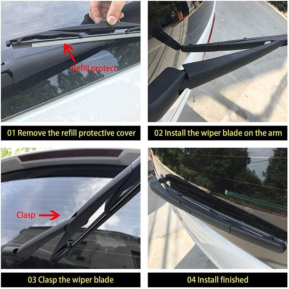 OTUAYAUTO – Limpiaparabrisas trasero, 2 piezas de limpiaparabrisas trasero de coche