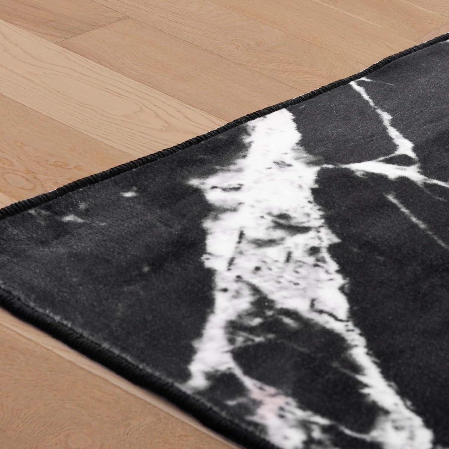 Asrug Alfombras decorativas con diseño de mármol, elegante, suave, lavable, con parte trasera antideslizante, alfombra de piso de pelo bajo para