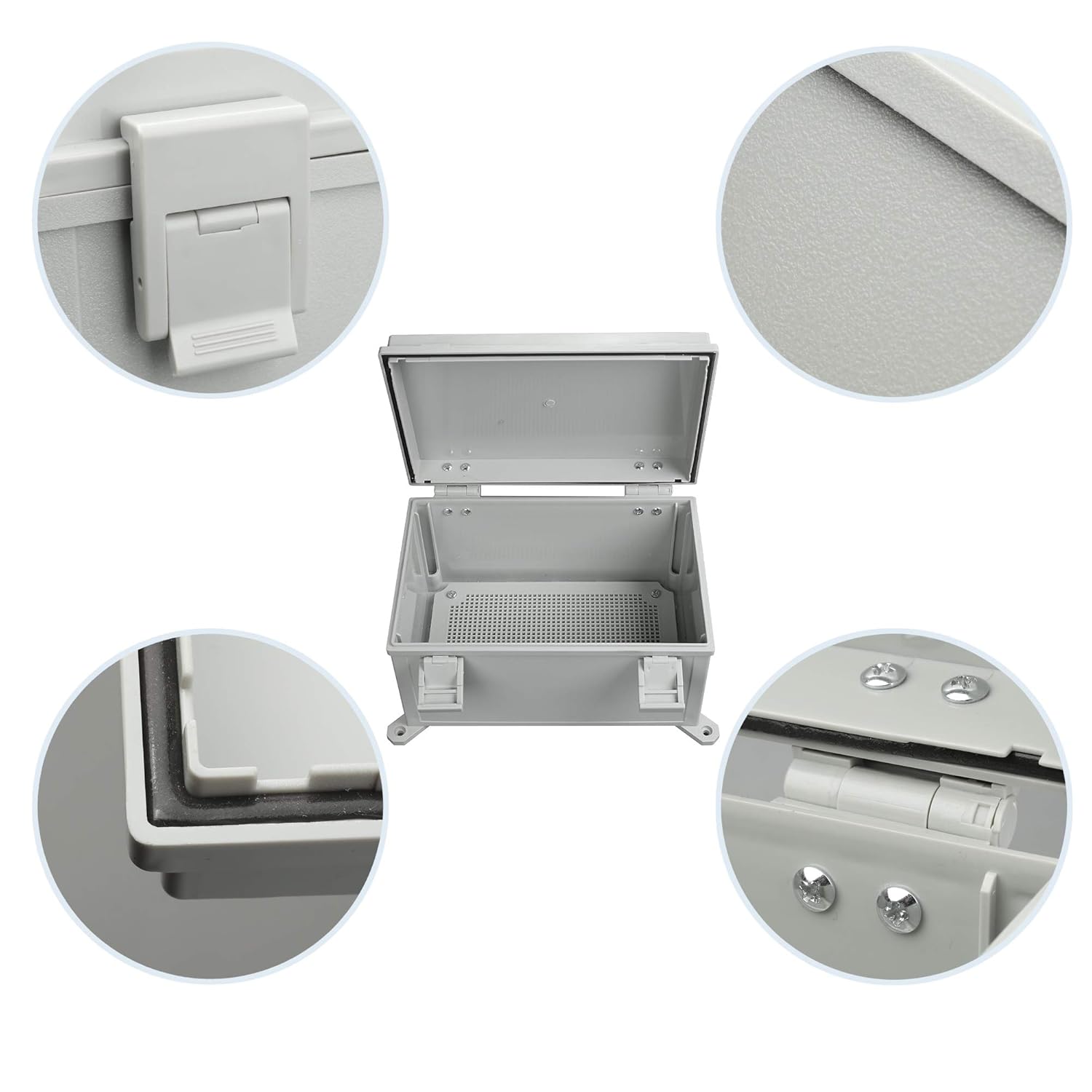 CrocSee Caja de conexiones IP65 de plástico ABS, a prueba de polvo, impermeable, caja de conexiones universal duradera para proyectos eléctricos con