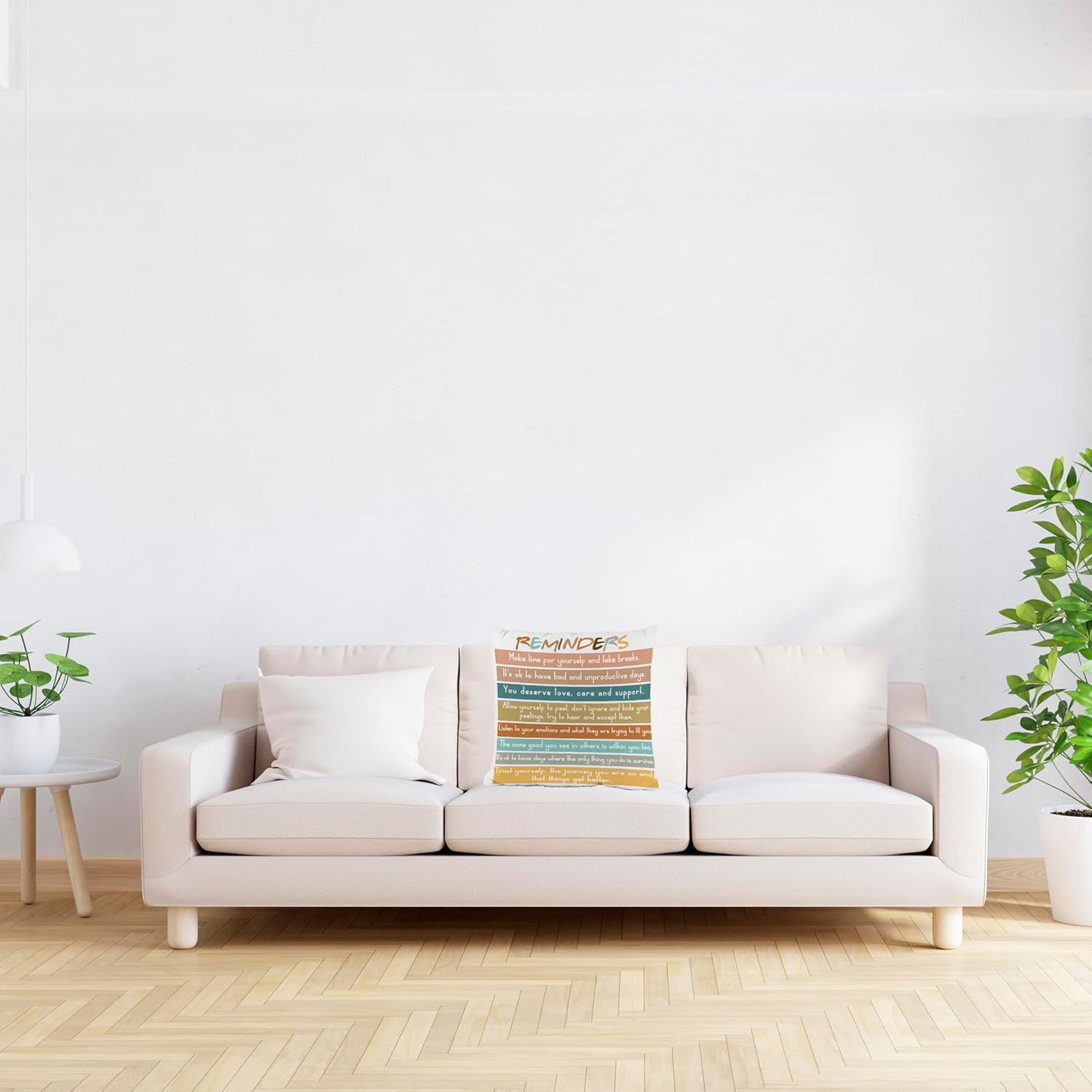 Recordatorios de salud mental, fundas de almohada inspiradoras, decoración de regalo inspirador, psicología positiva, afirmaciones y sentimientos,