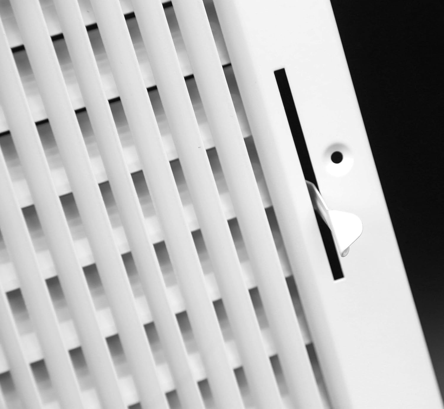 Rejilla de suministro de aire de 1 vía de 10 pulgadas x 6 pulgadas – Tapa de ventilación y difusor – Cara plana estampada – Blanco. Dimensiones