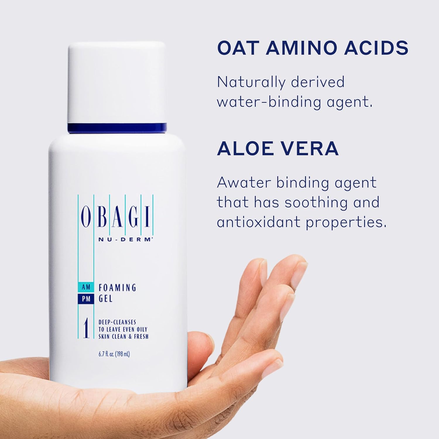 Obagi Nu-Derm – Gel espumoso + disruptor de manchas oscuras tamaño de prueba limpiador diseñado para limpiar los poros y eliminar el maquillaje, la