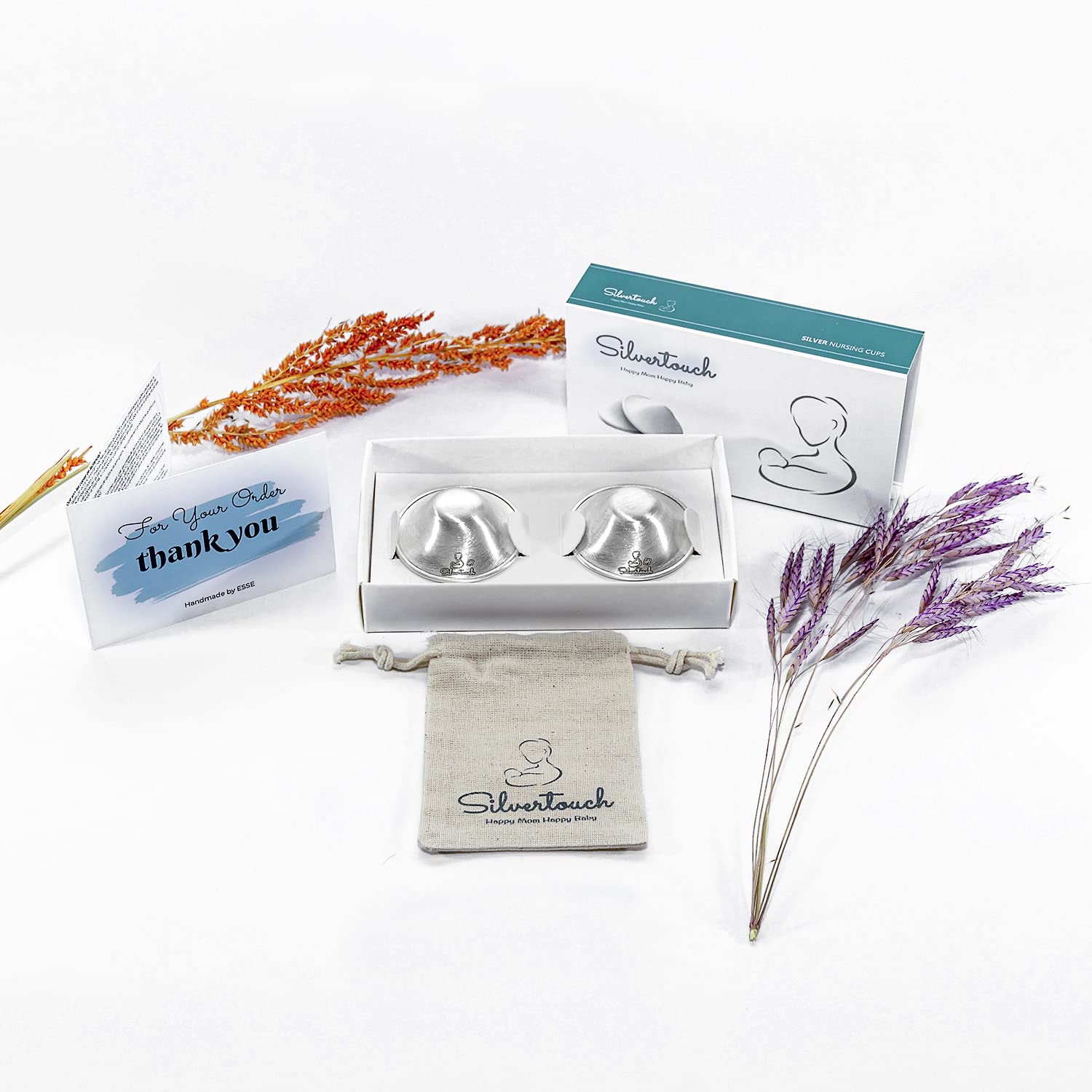 The Original Silver Nursing Cups  Protectores de pezones para lactancia recién nacido  Cubiertas para pezones  Productos esenciales para recién