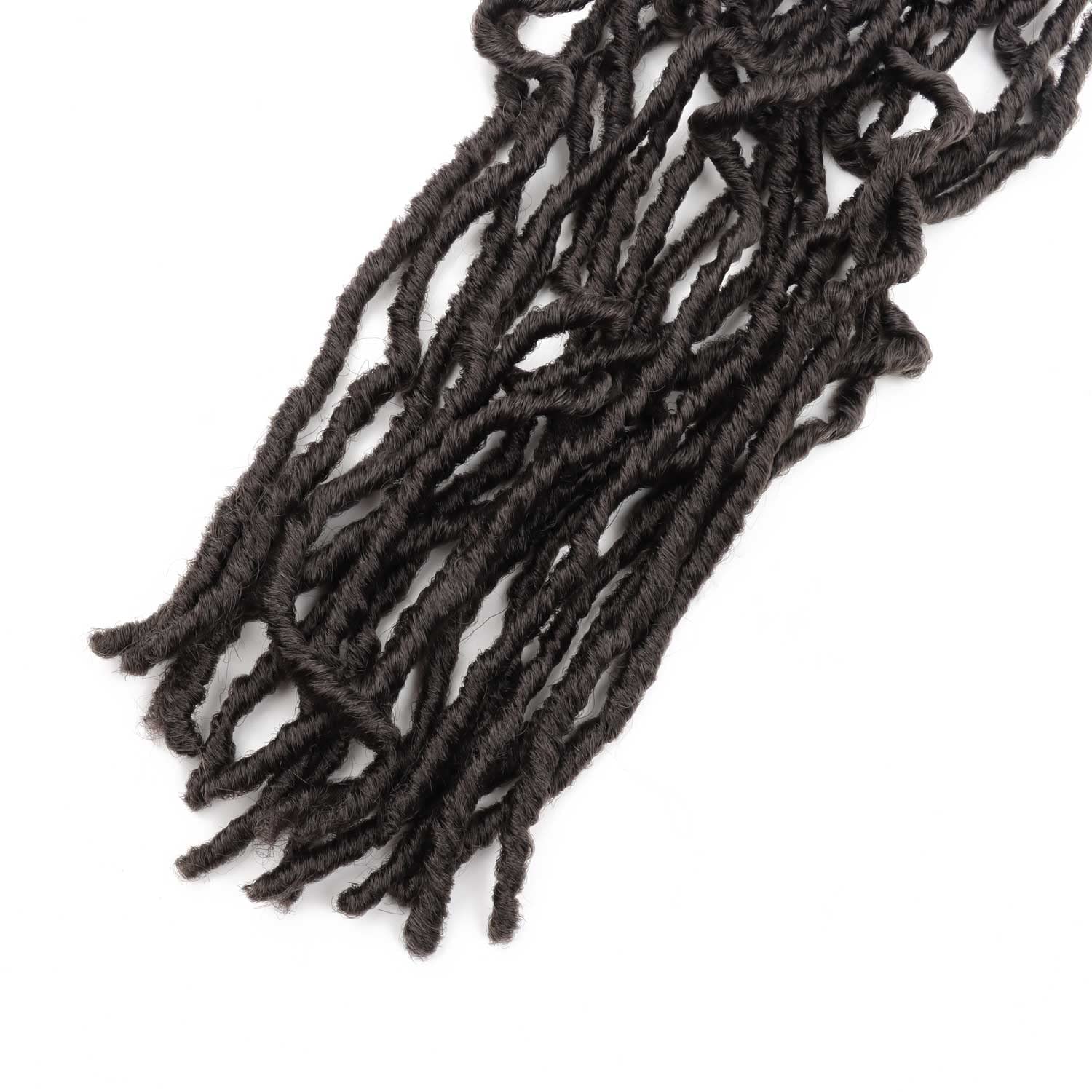 Extensiones suaves de ganchillo de pelo sintético preanudado trenzas de ganchillo Goddess Locs (24 pulgadas (paquete de 6), 4#)