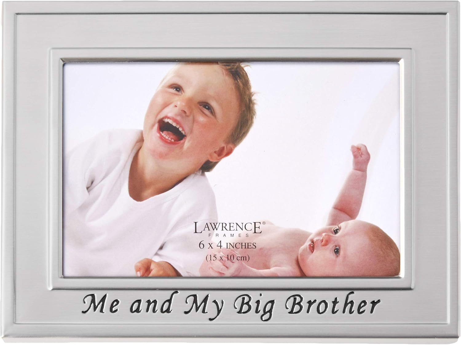 Lawrence Frames Marco de fotos chapado en plata de 6 x 4 pulgadas, diseño de “Me and My Big Brother”