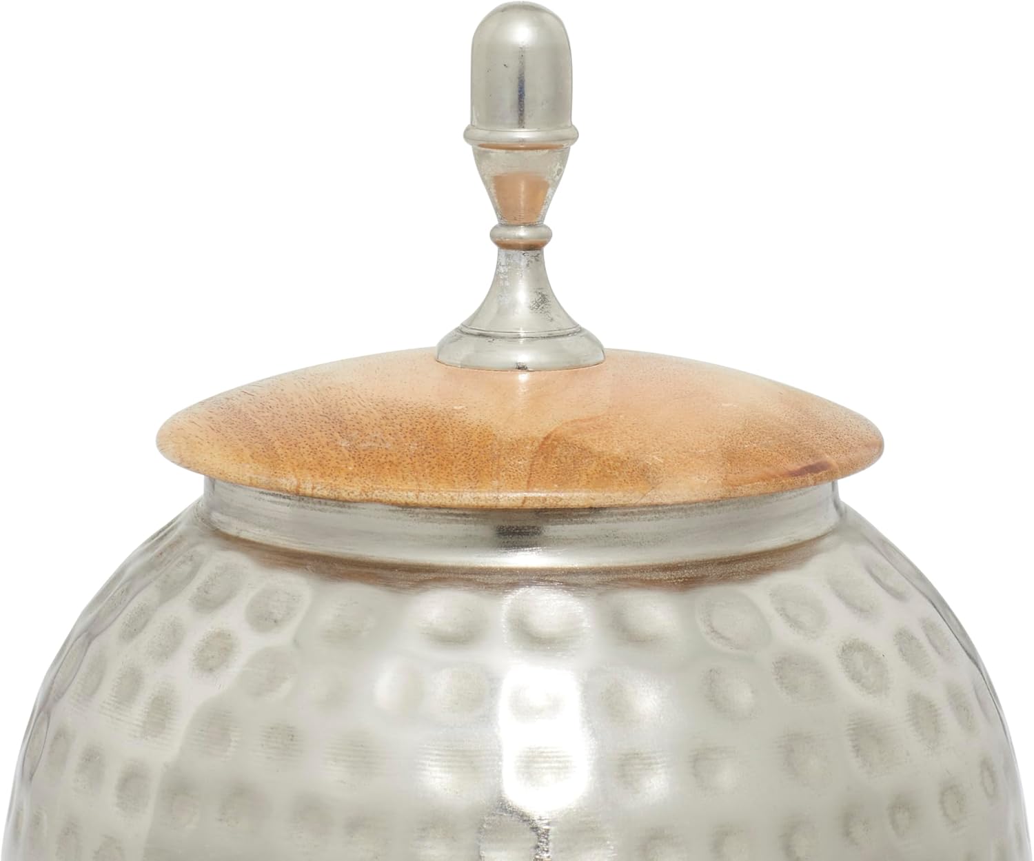 Benzara 37530 Amazing – Tarro de madera de metal, 8 pulgadas de ancho x 12 pulgadas de alto