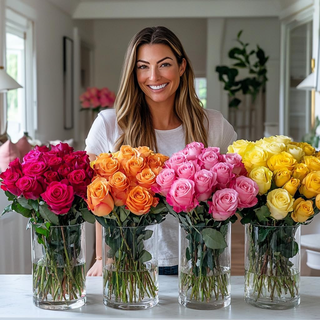 Rosas recién Cortadas, colores variados  flores frescas  perfectas para cumpleaños, aniversarios o cualquier ocasión.
