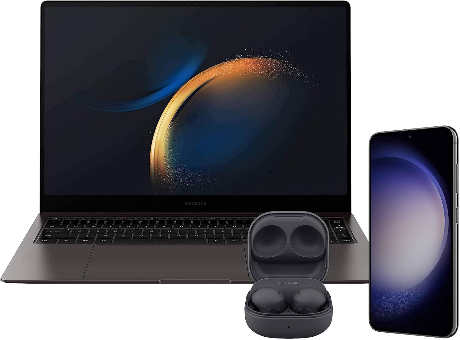 SAMSUNG Computadora portátil Galaxy Book3 Pro de 14 pulgadas, Windows 11 PROGalaxy S23, teléfono celular Android desbloqueado de fábrica, 128 GB