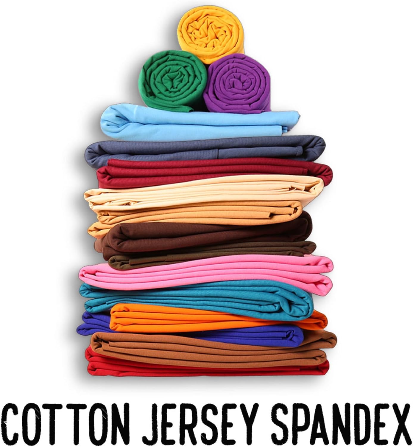 FabricLA Tela de jersey de algodón y elastano, 10 onzas, elástico en 4 direcciones, 60 pulgadas de ancho por yarda, faldas, tops, camisetas, color