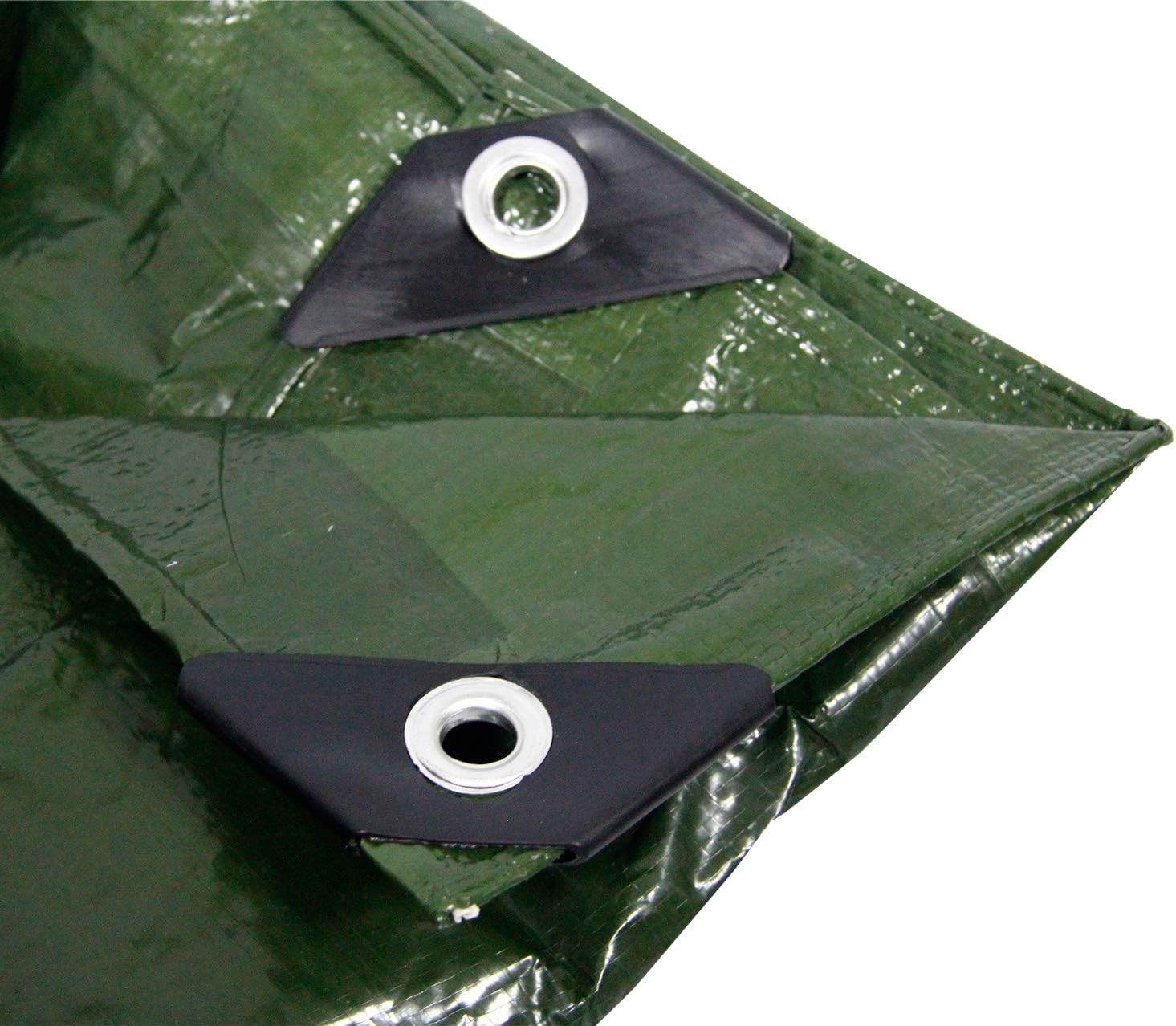 Lona de 12 x 16 pies de grosor para tienda de campaña de 5 mil de lluvia, color verde