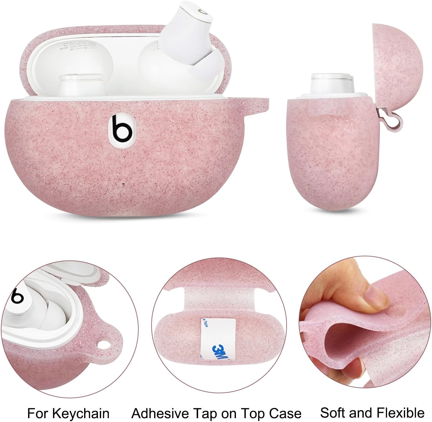 Funda compatible con Beats Studio Buds (2021)  Beats Studio Buds + (2023) Funda protectora de silicona para auriculares inalámbricos Beats con