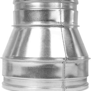 Reductor de conductos de ventilación de 8 a 6 pulgadas – Conector redondo de acero galvanizado – Montaje de conducto – Acoplamiento de aumento del Reductor de conductos de ventilación de 8 a 6 pulgadas – Conector redondo de acero galvanizado – Montaje de conducto – Acoplamiento de aumento del