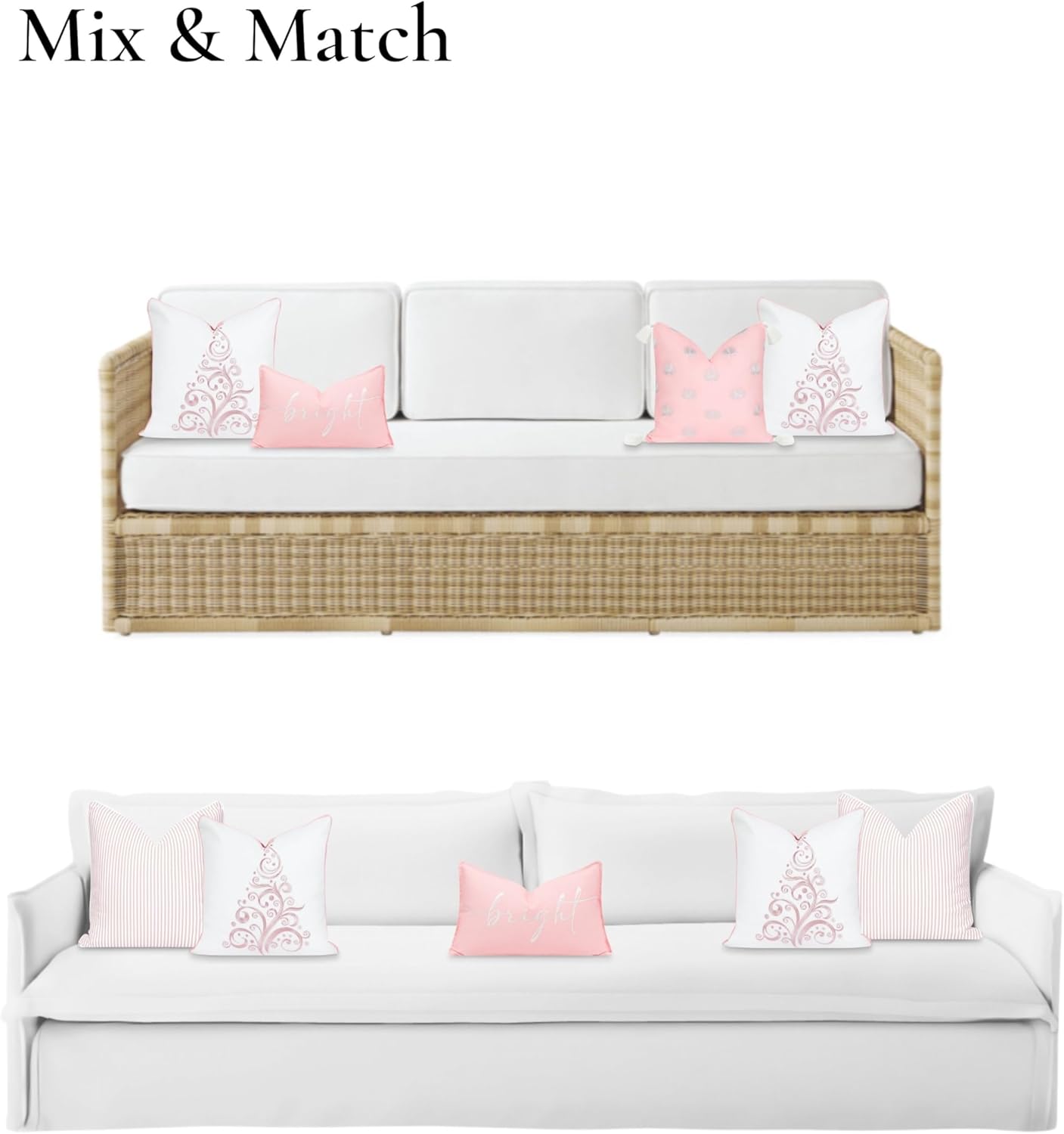 Hofdeco Premium Christams – Funda de almohada para patio costero para interiores y exteriores, 20 x 20 pulgadas, repelente al agua para patio