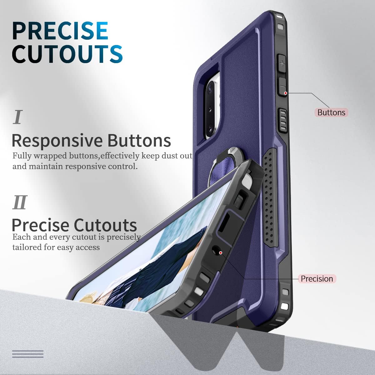Asuwish Funda para Samsung Galaxy Note 10 Plus Note10+ 5G con soporte de anillo magnético, resistente de cuerpo completo, de silicona, híbrida, a