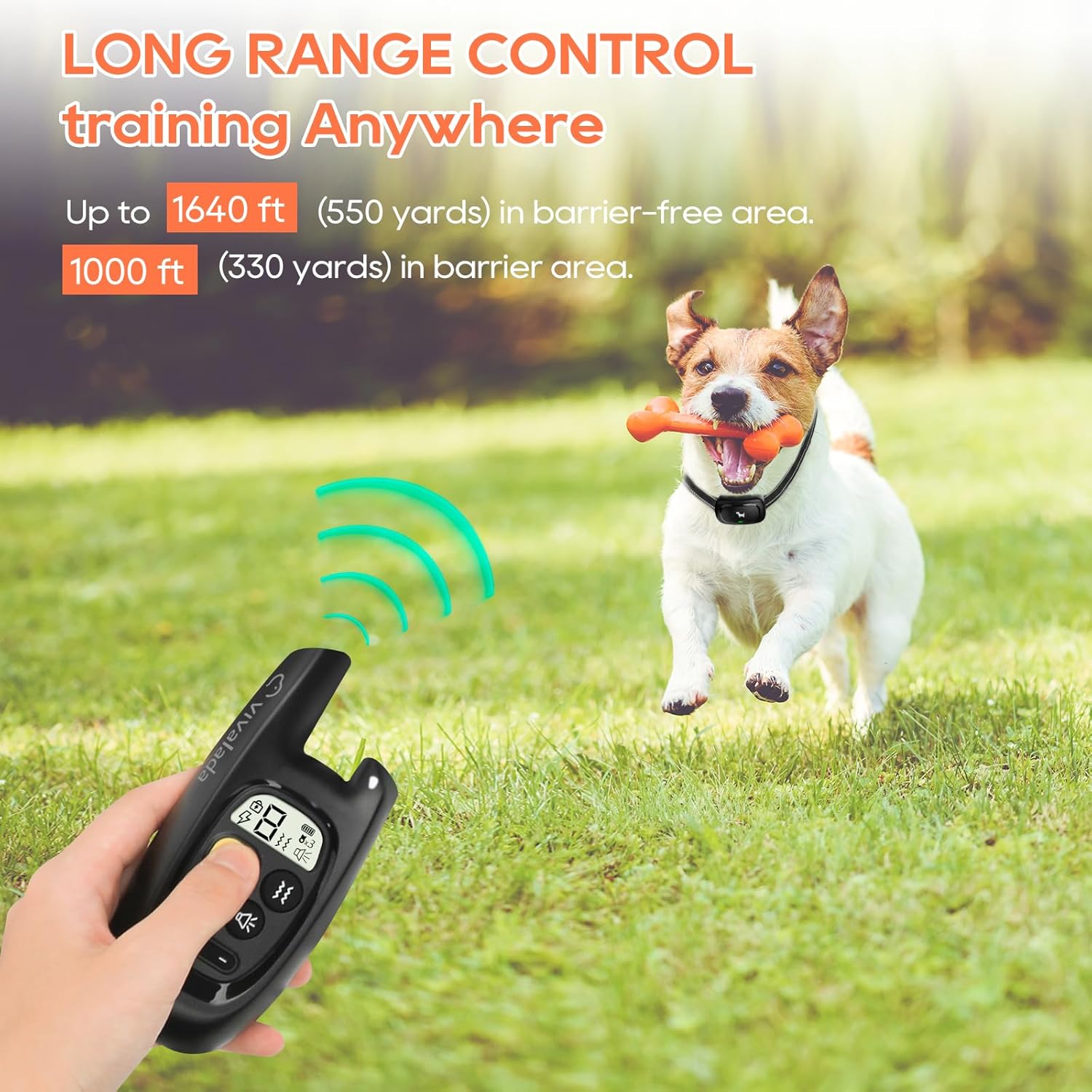 Vivalada Collar de choque para perro con control remoto, collar de choque recargable para perros pequeños, medianos y grandes, 5-110 libras, IPX7