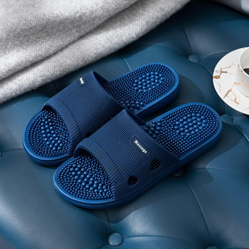 Pantuflas de masaje de acupresión para fascitis plantar para mujer, pantuflas de acupuntura, artritis, neuropatía, alivio del dolor, sandalias de