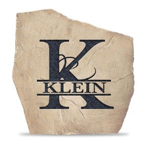 Personalized Fancy Monogram Name Landscaping Stone – Engraved Stone – Sandstone Color – 15 W x 15 H Personalized Fancy Monogram Name Landscaping Stone – Engraved Stone – Sandstone Color – 15 W x 15 H