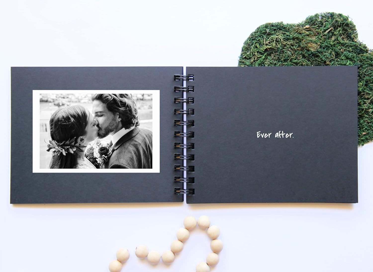 Mini álbum de fotos de amor para parejas, mini álbum Instax, libro de invitados negro, álbum de recortes, libro de Brag de 6 x 7.5 pulgadas,