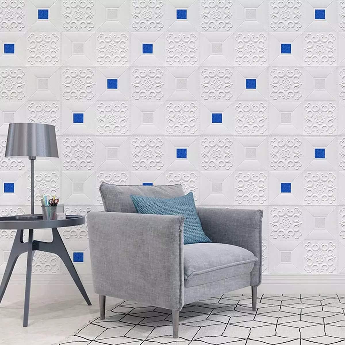 Cozylkx Paneles de pared de espuma 3D para despegar y pegar, cubre 5.2 pies cuadrados, papel tapiz decorativo autoadhesivo para decoración de pared