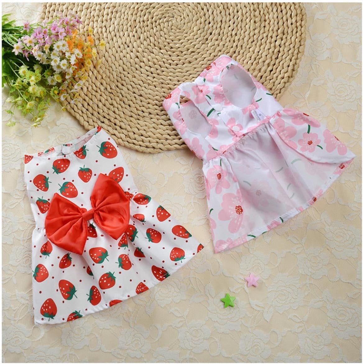 Vestidos de perro para perros pequeños, vestido de princesa con lazo, ropa linda para cachorros, vestidos suaves para cachorros para perros