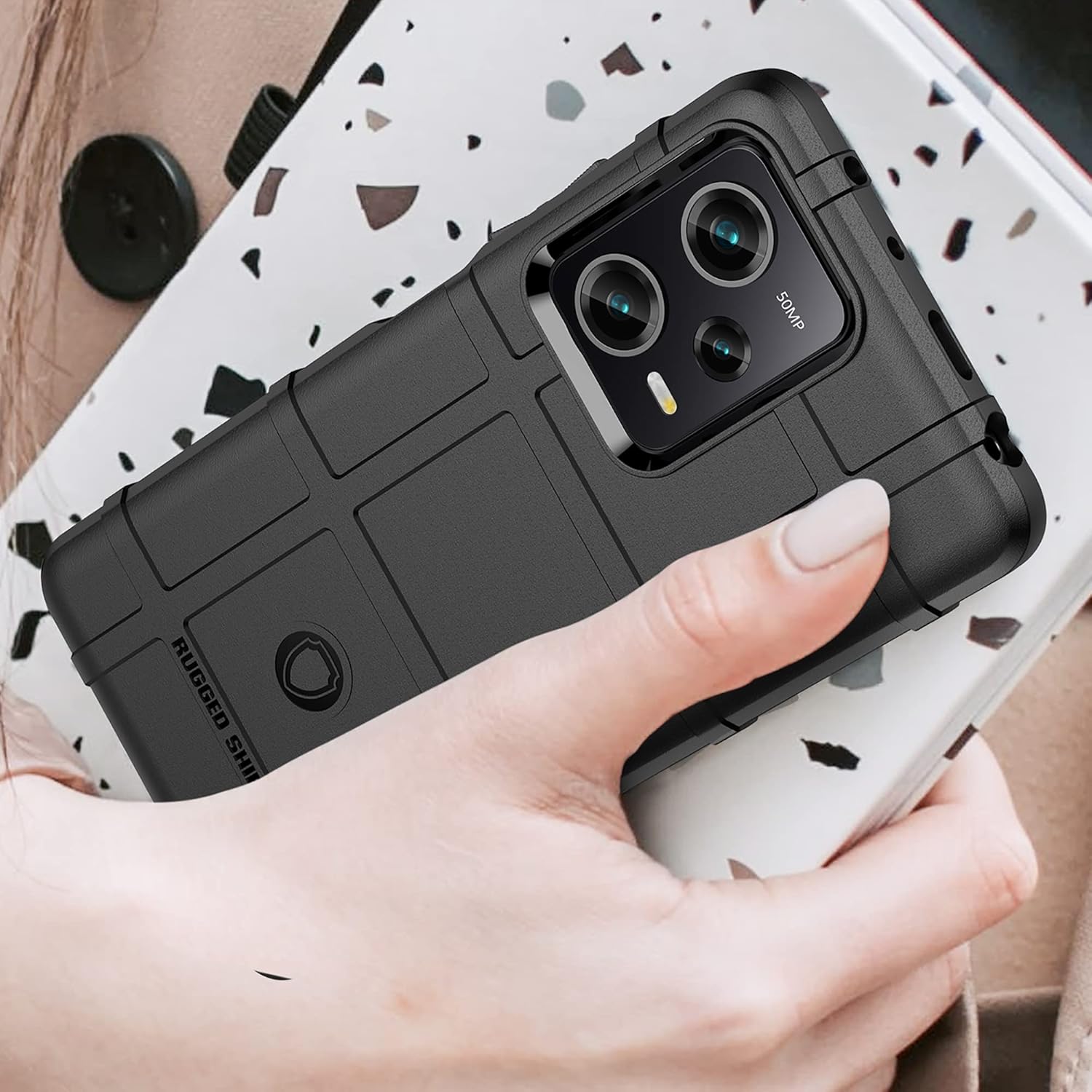 Ysnzaq Funda resistente de grado militar para Xiaomi Redmi Note 12 ProPoco X5 Pro, ultra delgada suave TPU a prueba de golpes Funda protectora para