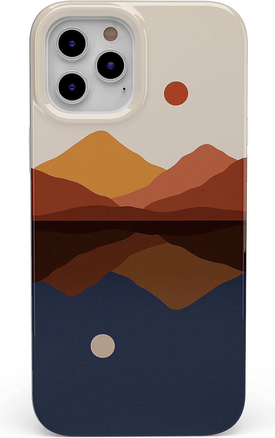 Casely Funda para iPhone 11 Pro Max  Los opuestos atraen  Funda de montaña con bloques de color de día y noche