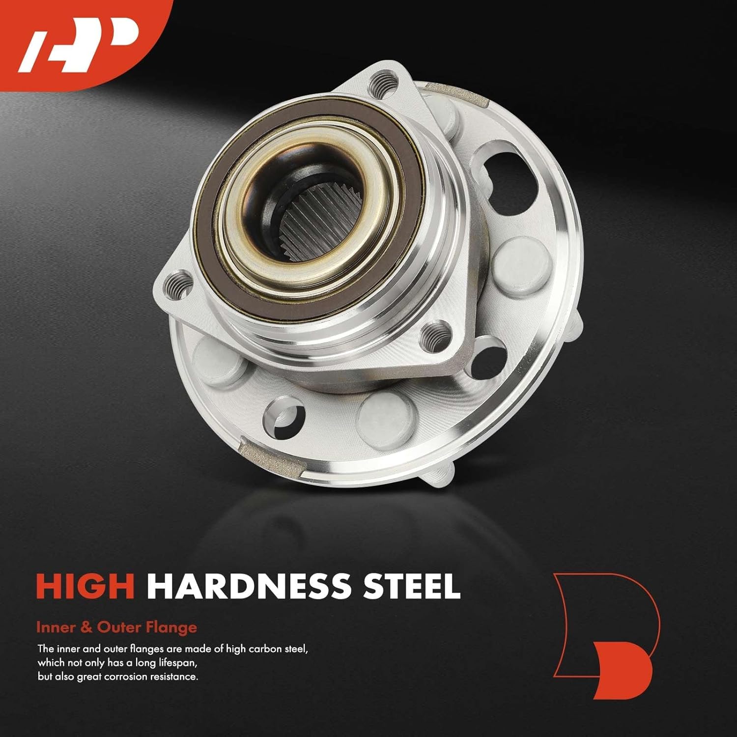 A-Premium Cojinete de rueda delantera o trasera y conjunto de cubo con 5 lengüetas compatible con Chevrolet y GMC y Buick y Cadillac – Equinox
