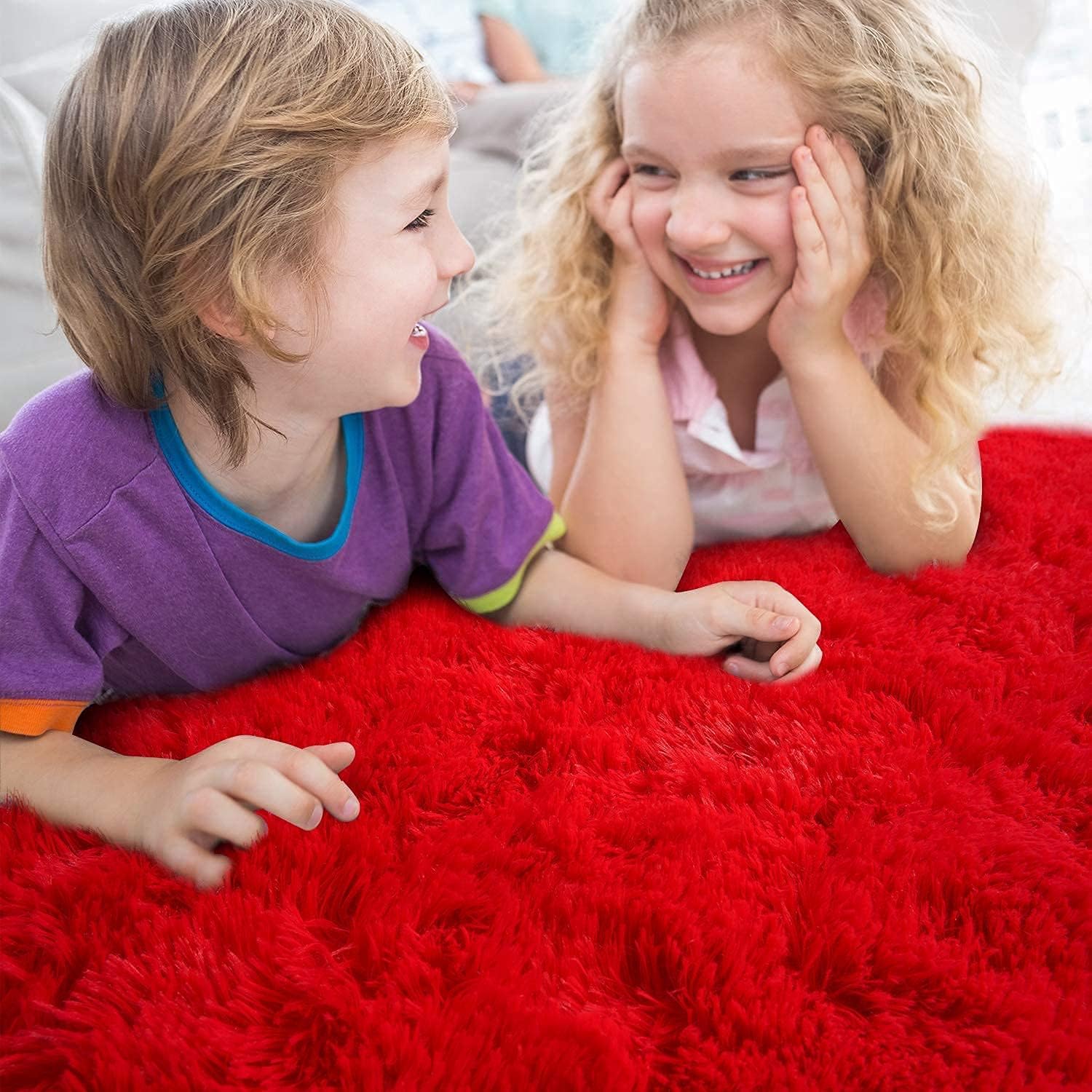 AROGAN – Alfombra suave y esponjosa moderna para dormitorio, sala de estar, lindas y cómodas para habitación de bebé, hecha de terciopelo de lujo,
